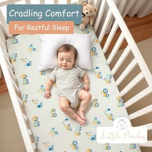Baby Crib Sheets Neutral - Super Soft Toddler Bed Sheets for Standard Crib Mattress, Crib Sheets for Boys & Girls, Stretchy Knit Fitted Crib Sheet, 3 Pack
