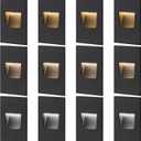 FTL 12-Pack LED Step Lights Outdoor Stair Lights Indoor, 120V Dimmable 3CCT 3000K/4000K/5000K Color Changing Deck Stair Lighting 150LM 3.5W, Waterproof Black Aluminum Staircase Vertical (2.87 inches)