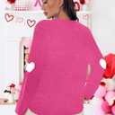 Valentines Day Shirts Women Love Heart T-Shirts Casual Long Sleeve Valentines Day Graphic Tees Tops (Small, Pink2)