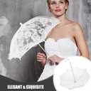 STOBOK Vintage Lace Umbrella, 50x42cm, White, Suitable for Weddings, Parties, Camping, Travel