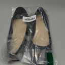 Obtaom Round Toe Women Flat Shoes Slip on Girls Dress Black Ballet Flats (Black) Size 6