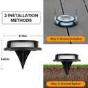 LUTEC 4 Pack Solar Deck Lights Driveway Dock 12 LEDs Light Solar Powered Outdoor Waterproof Road Markers for Step Sidewalk Stair Garden Ground Pathway Yard (Blue)
