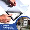 Magnetic Sticky Frames 4X6 with No-Residue Adhesive Backs,Work For Smooth Surface-Windows/Door/Glass/Ceramic,Black Dots Decoration Border,Photo Paper Easy Changable(6 Pack)