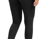 G Gradual Women's Fleece Lined Winter Leggings High Waisted Water Resistant Thermal Hiking Ski Pants for Women with Pockets (Black)