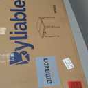 34" Square Folding Card Table, Fold-in-Half Utility Dining Portable Table Heavy Duty HDPE White Plastic Foldable with Carrying Handle Indoor Outdoor for Picnic, Camping, Party