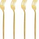 60Pcs Gold Plastic Forks - Heavy Duty Plastic Forks Disposable - 7.6 Inch Gold Disposable Forks - Luxurious Plastic Silverware Perfect for Parties, Weddings and Other Daily Events