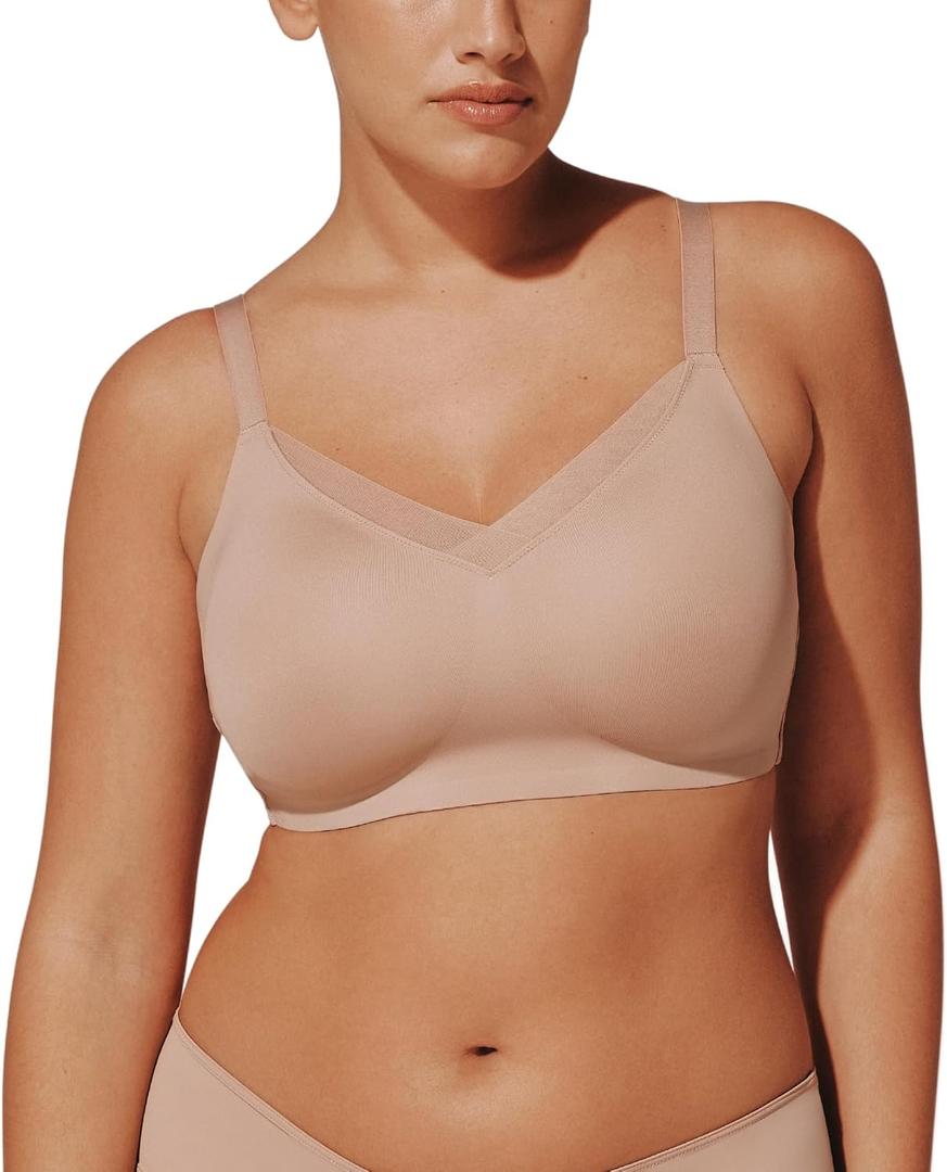 Thirdlove 24/ 7 Classic Wireless Crossover Minimizer Bra, Taupe - 40G