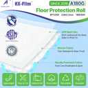 39" x200' Heavy-Duty Floor Protection | Construction Grade Carpet Protector | Drop Cloth Plastic Film for Hardwood Floors | Waterproof Painters Covering with No Residue(Summit White)