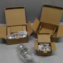 BESTTEN 2 Pack Keyed Same Exterior Door Knobs and Single Cylinder Deadbolts Combo Set, Keyed Alike Entry Door Knobs with Locks and Keys for Entrance and Front Door, Satin Nickel