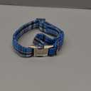 Unique Style Paws Metal Buckle Blue Plaid Collar - Durable & Cute for Small, Medium & Large Dogs