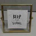 Treela 9 Pieces 4 x 4 Inch Picture Floating Frames Metal Glass Photo Vintage Brass Frames Vertical Geometric Desk Decorations(Gold)