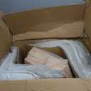 OLIXIS Dining Chairs Set of 8 Kitchen Mid Century Modern Chairs with Wood Legs and PU Leather Cushion for Living Room Bedroom Outdoor Lounge, White