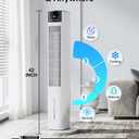 42 INCH Swamp Cooler Air Conditioner w/ 4 Modes & 3 Speeds, Aroma&Memory Function Evaporative Air Cooler, 4.2L Dual Tank, 15H Timer, 6 Ice Packs Portable Windowless Air Conditioner for Bedroom