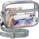 PACKISM Clear Bag for Stadium Events - Clear Purses for Women Stadium Crossbody Concert Bag for Game Day, Sports, Festival