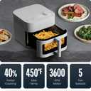 Chefman Crispinator Air Fryer 6-in-1 with 8 Qt capacity, 450F Max Temp with TurboFry Pro Technology for Fast and Even Results, Viewing Window, Nonstick Ceramic Basket