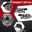 Nakkaa Front Fog Light Assembly Compatible with Odyssey Van 4-Door 2014-2017 with Passenger and Driver Side Lamp Cover and Wiring Harness and Switch HO2592137 HO2593137
