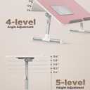 Laptop Desk for Bed with Cooling Fan, Height & Angle Laptop Stand
