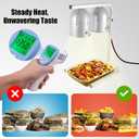 Heat Lamp for Food, with Two 250W Bulbs for Fast and Even Heating, Food Heat Lamp with Adjustable Height Stand, Commercial Food Warmer Lamp for Home, Fast Food Restaurant, Buffet, Bakery Silver