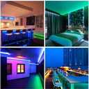 DAYBETTER Waterproof LED Light Strips 66ft, Outdoor LED Strip Lights Color Changing 5050 RGB LED Strip Lights with Remote Control, LED Lights for Indoor Outdoor Use, IP65 (2 Rolls of 33ft)