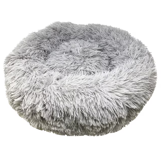 Pet Life ® 'Nestler' High-Grade Plush and Soft Rounded Dog Bed, Grey, Large