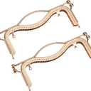 uxcell 2pcs Metal Purse Frame, Kiss Lock Clasp Frame Arch Coin Bag Clasp for Coin Purse Sewing Bag Making DIY Craft, Golden