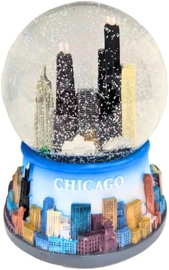 Chicago Color Musical Snow Globe - 100mm
