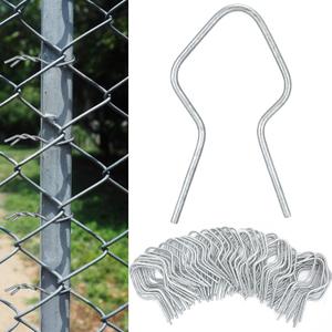 Hicarer 400 Pcs T Post Clips Metal Wire Fence Clips Galvanized Steel Tie Ez Twist Preformed Fencing Clip 11 Gauge Fence Ties for T-Posts/u-Posts (Sliver)