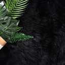 Latepis Black Fur Rug for Bedroom Throw Rugs 2x3 Faux Sheepskin Rug Washable Fluffy Shag Rugs Carpet for Cushion Pet Mat Room Dcor Rectangle