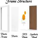 16x24 Picture Frame Set of 4, White 16 x 24 Frame High Transparent Wall Gallery Poster Canvas Photo Frames for 16 by 24 inches