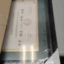 GMFrames 11x14 Diploma Degree Frame with Green Mat or Display 15x18 Certificates without Mat,Solid Wood,Black Finish with Intricate Black Rope Detail,UV Protection Acrylic