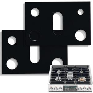 Stove Top Covers for Gas Burners, Gas Stove Burner Liners for Samsung Stove Guard Stove Top Protector, Non-Stick and Washable, for Kitchen Cooking, Reusable 2-Pack