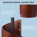 Paper Towel Holder Countertop with Wood Round Base and Iron Holder,Holds Mega Roll,Holder Stand for Kitchen Roll Organize,Wooden Paper Towel Holder for Kitchen Dining Table Home Decor