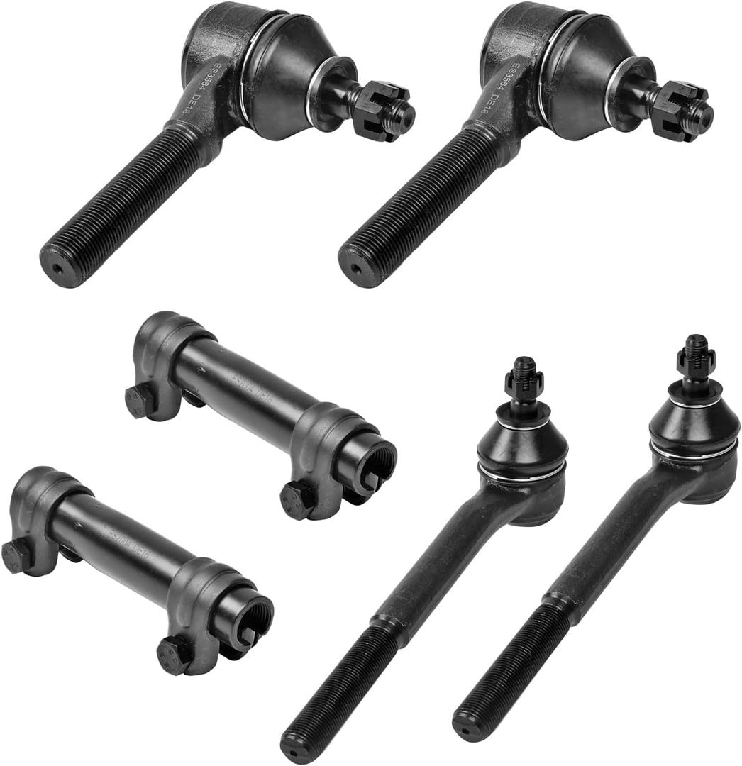 Front Outer Inner Tie Rod End Adjusting Sleeves Suspension Set Fit for Chevy Blazer for S10, for GMC Jimmy for Sonoma, for Isuzu Hombre 1998-2005 replace# ES3462 ES3584 ES2004