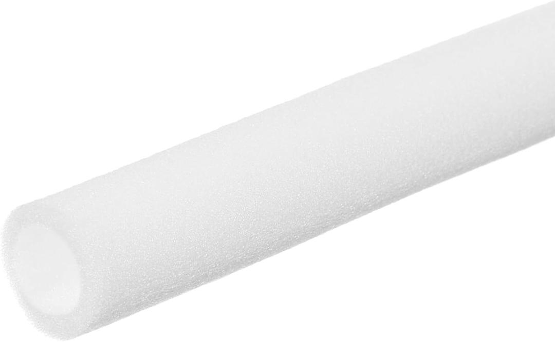 PATIKIL Pipe Insulation Foam Tube, Heat Preservation Foam Pipe Outdoor Wrap Pipe Covers 3/4" (20mm) ID x 1-1/5" (30mm) OD x 6.6 ft for Handle Grip HVAC Units, White