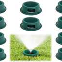 Outside Lawn Sprinkler Head Protector Pack of 10 Durable Plastic Sprinkler Donuts (8" Diameter, 2.5" Center Opening) Universal Fit for Hunter PGP & Standard Sprinkler Heads