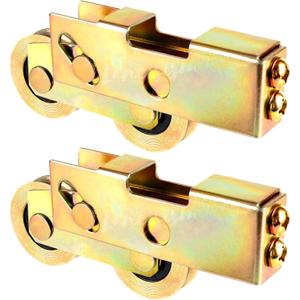 2Pcs Sliding Door Tandem Roller, Heavy-Duty 1-1/4 Inch Sliding Door Tandem Roller Assembly Sliding Glass Door Rollers Replacement, 120kg/265lbs Load Capacity for Sliding Glass Door Screen