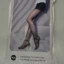 EXQUISLIFE Fleece Lined Tights Sheer Women - Fake Translucent Warm Pantyhose Leggings Sheer Thick Tights, for Winter (US, Alpha, Medium, Regular, Regular, Black+Black)