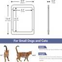 NAMSAN Cat Screen Door, Flap Opening 8.3 x 10.3 inches, Doggie Door for Screen Door, Window Cat Door Magnetic Self-Closing, Cat Door for Sliding Door, Lockable, White