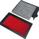 Engine & Cabin Air Filter Fit for Nissan Versa L4 1.8L Replace 16546-ED000 27891-EL00A 16546ED000 27891EL00A