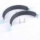 AKIHISA 5PCS Split Ring Pipe Hanger Heavy Duty Adjustable Pipe Bracket Clamp Wall Ceiling Mount Pipe Supports ID 5.5 Inch(140mm)