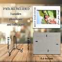 FRRCREU Wooden Picture Frame For 4" X 6" Photo -Best Dad Ever, Love You Loads - Desktop, Shelf, Counter Decor, Father Gifts From Daughter Son, Father's Day Gifts (With Iron Bracket) - A02