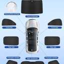 8PCS Window Shades for Honda CRV(2023-2025) Accessories Full Coverage Sun Shade for Side Windows, Rear Triangular & Windshield UV Protection & Privacy for Camping, Napping, Relaxing