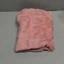 Bedsure Dog Blanket for Small Dogs Washable - Fluffy Fuzzy Puppy Cat Blanket with Premium 300GSM Coral Fleece Soft for Pet Kitten Doggy, Pink, 25x35IN