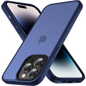 Yriklso for iPhone 15 Pro Max Phone Case, Shockproof iPhone 15 Pro Max Case, Military Grade Drop Protection, Protective Hard Back Slim Translucent Case for iPhone 15 Pro Max 6.7'', Frosted Blue