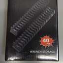 40PCS Modular Wrench Organizer Wrench Holder - Wrench Tool Organizers for Tool Drawer Storage, Wrench Storage Set with Metric & SAE Label, Wrench Rack Tool Gift for Professional Mechanics Men, Black