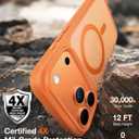 TORRAS Magnetic Shockproof for iPhone 17 Pro Case, Compatible with MagSafe, Military-Grade Drop Protection, Camera Control, DIY Button, Slim Translucent Phone Case for iPhone 17 Pro, Orange