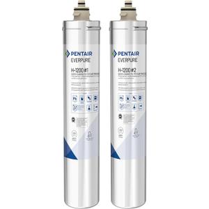 Pentair Everpure H-1200 Quick-Change Filter Cartridge Set, EV928201, NSF Certified to Reduce Lead, Replacement Pack for Everpure H-1200 Drinking Water System, 1,000 Gallon Capacity, 0.5 Micron