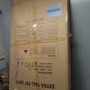 51'' Extra Tall Cat Gate Barrier for Doorways Hallways, Pressure Mounted Pet Dog Gates No Drilling Auto Close, Cat Fence Indoor Climb Proof 30-32.6'' Wide (White)