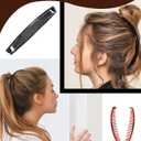 12 Pieces Banana Clip, Classic Clincher Combs for Women, 90s Banana Clips Styling Hair Accessories, Vintage Grip Comb for Fishtail Hair Fish Shape Ponytail Holder