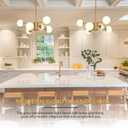Bagood 6-Light Globe Sputnik Chandelier Milk Glass Modern Gold Chandelier Light Fixture Mid Century Sputnik Chandeliers Pendant Light Frosted Globe Adjustable Hanging Ceiling Light for Entryway, 6-Light, 23.6", 2-Tier